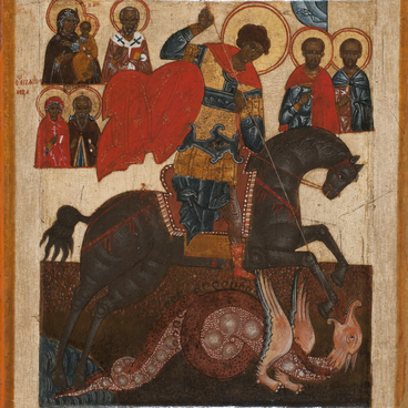St. George and the Dragon and selected saints