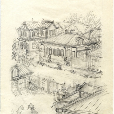 Sketches of Illustrations to Novel "Brothers"