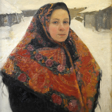 Портрет жены в пестром платке