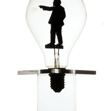 Лампа с нитью накаливания с силуэтом В.И. Ленина
