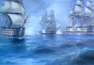 Бриг «Меркурий», атакованный двумя кораблями
