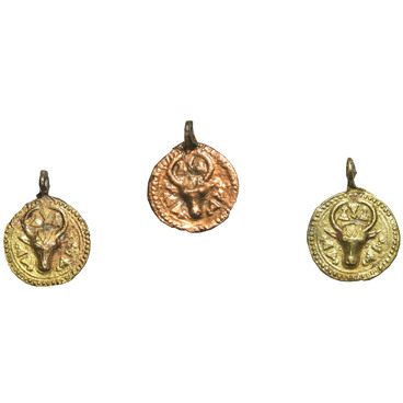 Pendants with an image of a bull head