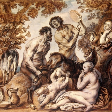 Младенец Юпитер кормится молоком козы Амалфеи