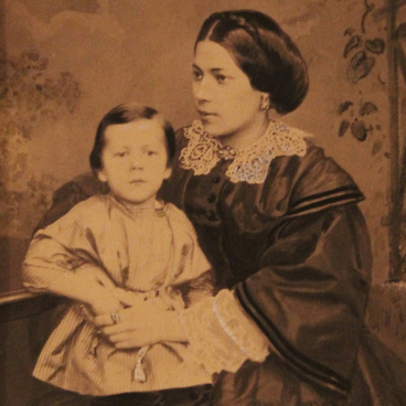 Portrait of Chernyshevska and Her Son