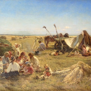 Peasant lunch in the field
