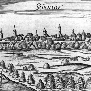 Рисунок крепости Саратов из книги А. Олеария