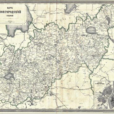 Карта Новгородской губернии из Подробного атласа