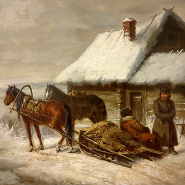 A winter day. By the Tavern