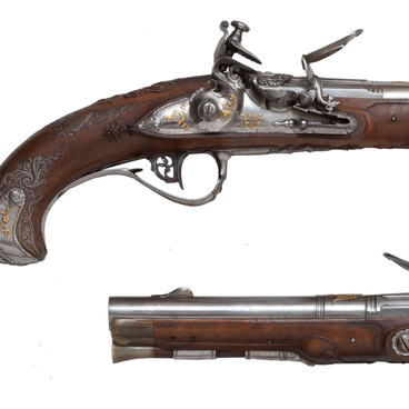 №40 Pair of flintlock pistols