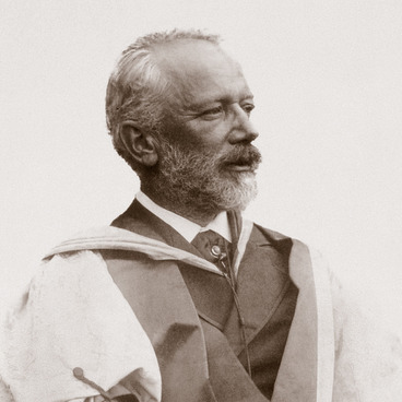 Photograph of Tchaikovsky in a robe