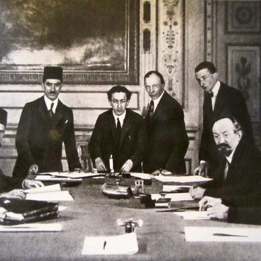 The signing of the Soviet-Turkish