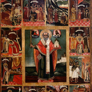 Saint Nicholas of Mozhaysk with hagiography