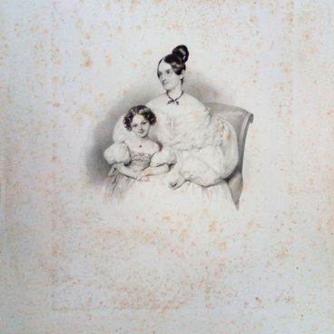Портрет О.С. Нарышкиной с дочерью