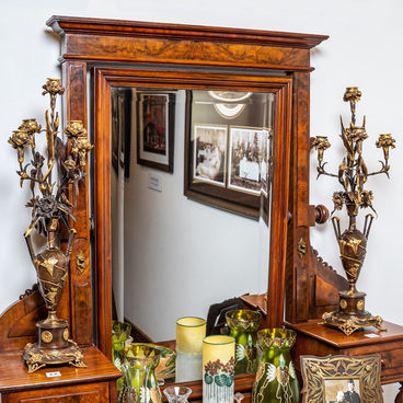 A pair of candelabra Carnations