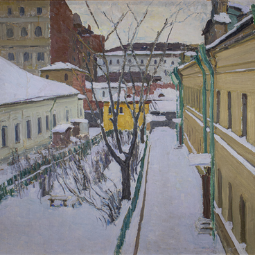 Московский двор в снегу
