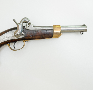 Percussion pistol, smooth-bore