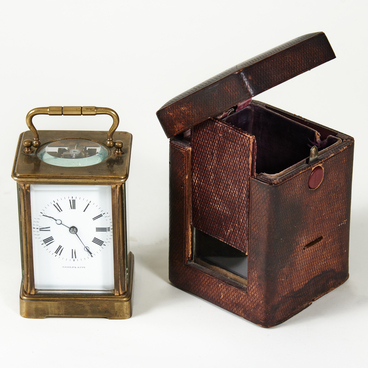 Carriage (travel) clock with case