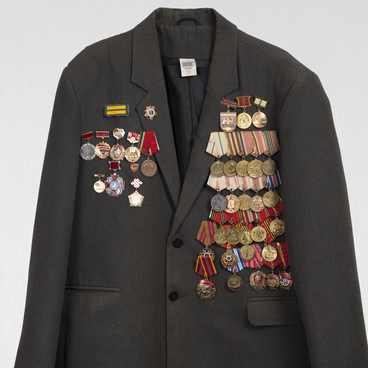 Jacket of the veteran with awards