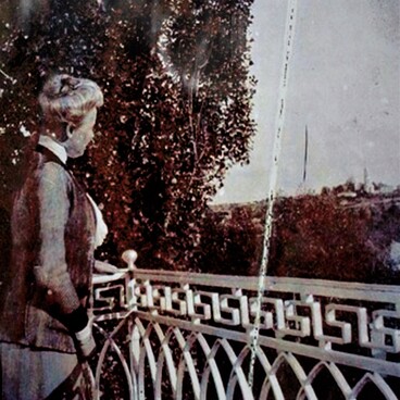 Princess Z.N. Yusupova on the southern balcony