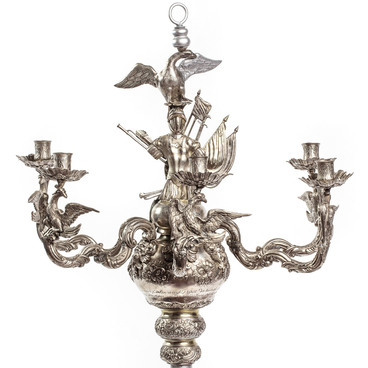 Silver church chandelier (panikadilo)