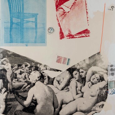 Collage. The Turkish Bath of Ingres