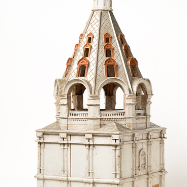 Model of a tented roof bell tower