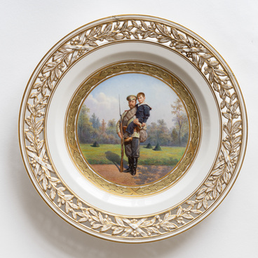 Plate with an image of Emperor Nicholas II