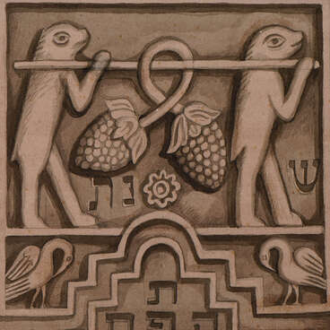 Drawing from a tombstone