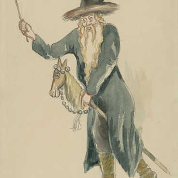 Costume sketch of a Purim spiels character