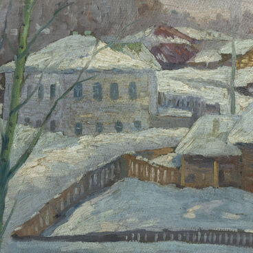 Городской зимний пейзаж