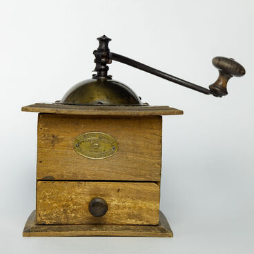 Wooden coffee grinder