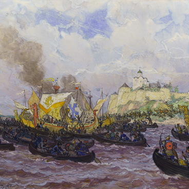 Battle of Novgorodians and Swedes at Ladoga