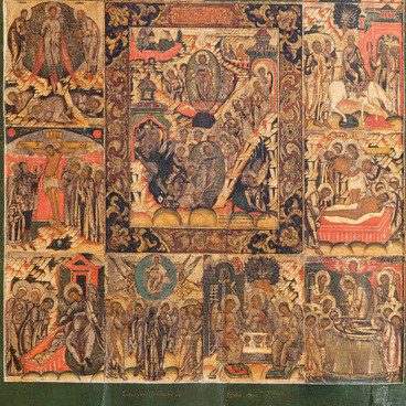 Icon of the Resurrection of Christ with Feasts