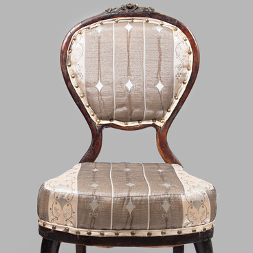 Wooden upholstered chair