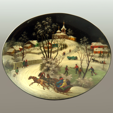 Lacquer box “Winter in Fedoskino”