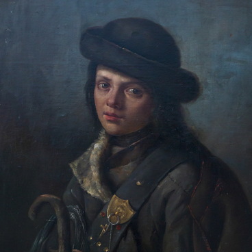 Portrait of a Young Man with a Staff