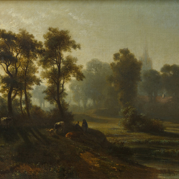 Landscape. Foggy Morning