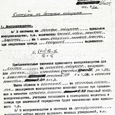 Scientific report of Alexander Leipunsky