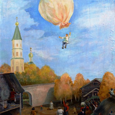 A Man in a Hot-Air Balloon