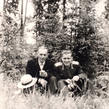 Gherman Titov with his father Stepan Titov