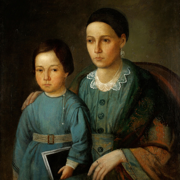 Portrait of Yagodina and Her Son