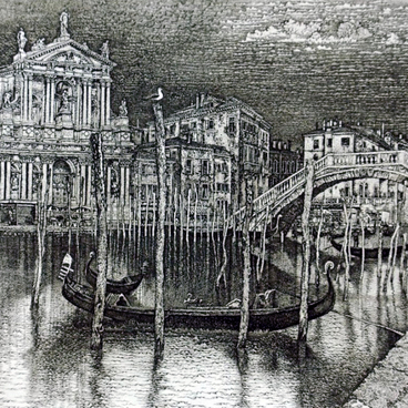 Venice. Gondolas