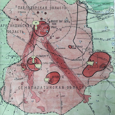 Карта-схема Семипалатинского ядерного полигона