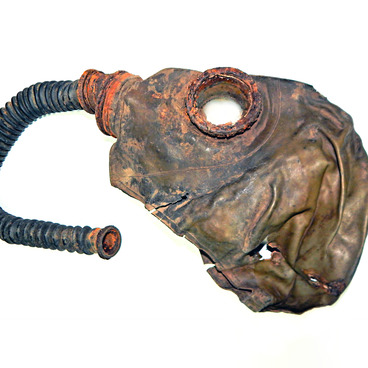 Gas mask with helmet mask