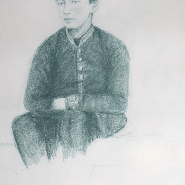 Portrait of Pyotr Tchaikovsky in his uniform