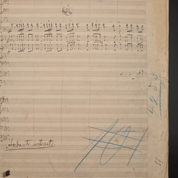 Symphony No. 4. Sheet music autograph