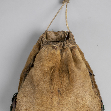 Fur backpack-type bag