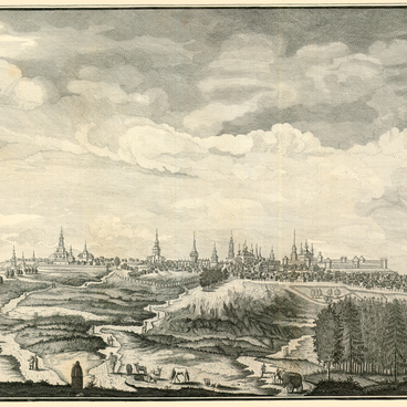 Etching “View of the Town of Simbirsk”