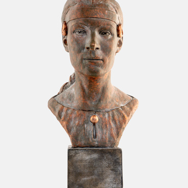 Bust of a woman. Bolshekaragan burial ground