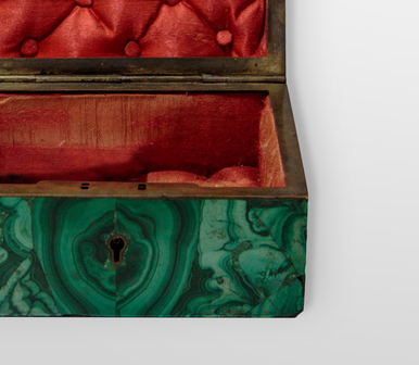 Malachite jewelry box